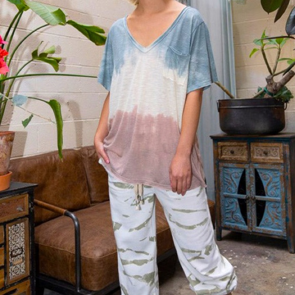 POL Relaxed Tie Dye Top